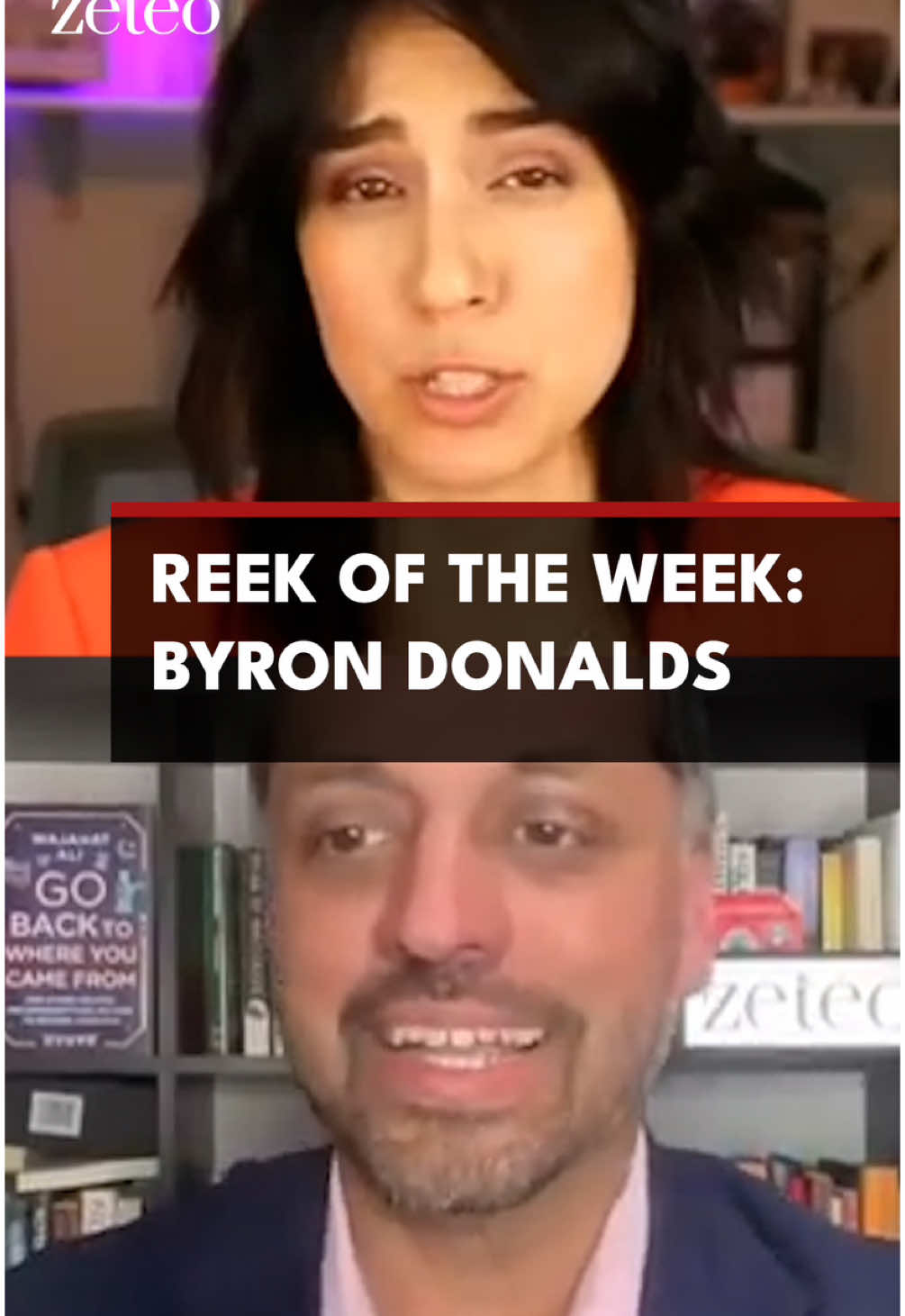 “There's something egregiously disgusting about a Black man calling Donald Trump who has a history of racism as his daddy.” Wajahat Ali and Francesca Fiorentini share the Reek of the Week, Byron Donalds, in the first episode of Zeteo’s new show ‘America Unhinged’, live on YouTube every Tuesday and Thursday at 8pm ET. Tap the link in bio to watch the full episode and stay tuned for the next one on Thursday at 8pm ET.