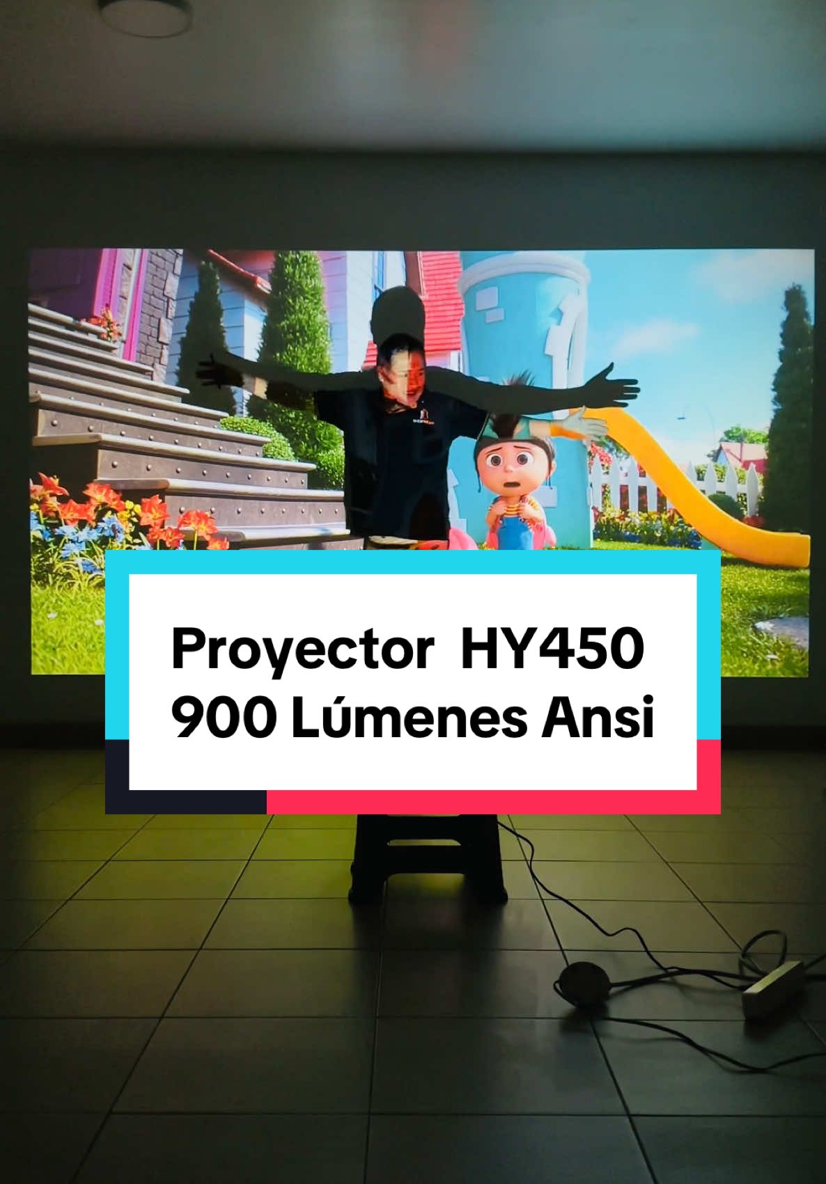 Proyector HY450 👉 900 Lúmenes Ansi, soporta 4K, proyecta hasta 200 pulgadas, android 11. #proyector #HY450 #hy300 #magicube #Hy320 #projector 