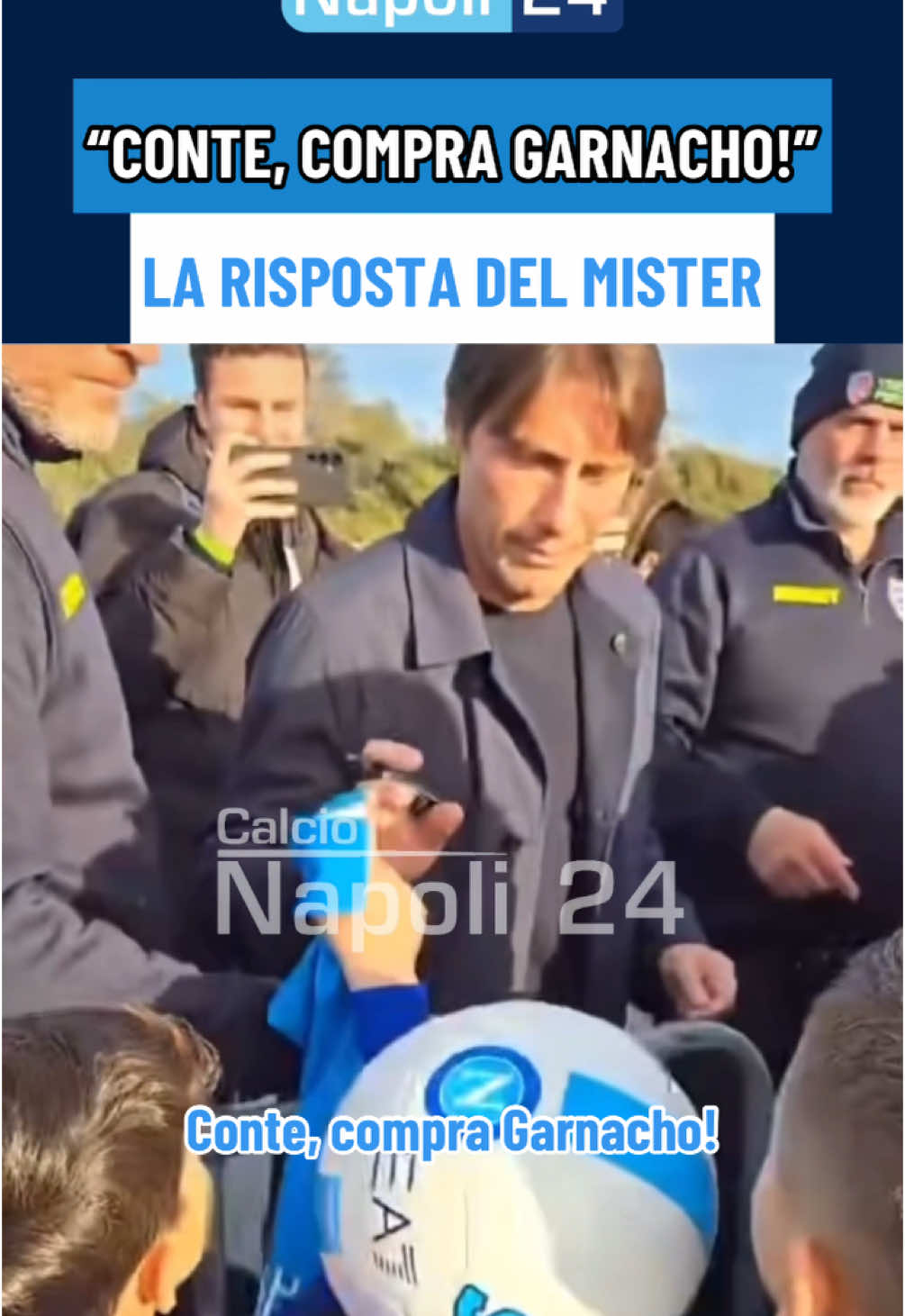 Questo piccolo tifoso chiede a #Conte l’acquisto di #Garnacho, e sentite cosa gli risponde 🤣 #Napoli #CalcioNapoli24 #CN24 #CN24TV 