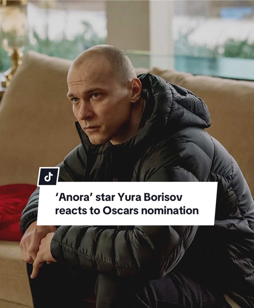 'Anora' star Yura Borisov reacts to his first Oscar nomination with his kids ❤️ #anora #yoraborisov #actor #oscars #nomination 