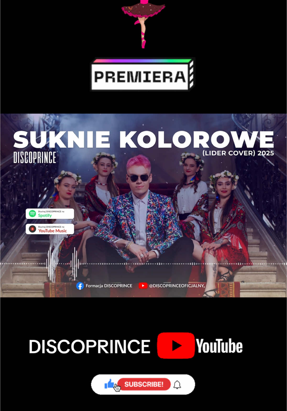 SUKNIE KOLOROWE z rep. #Lider w wyk. #DISCOPRINCE już na #YouTube ‼️ #sukniekolorowe #cover #hit #music #disocpolo #dance #disco #taniec #muzyka #zabawa #wesele #weselnyklimat #fyp #duet #foryou #dc