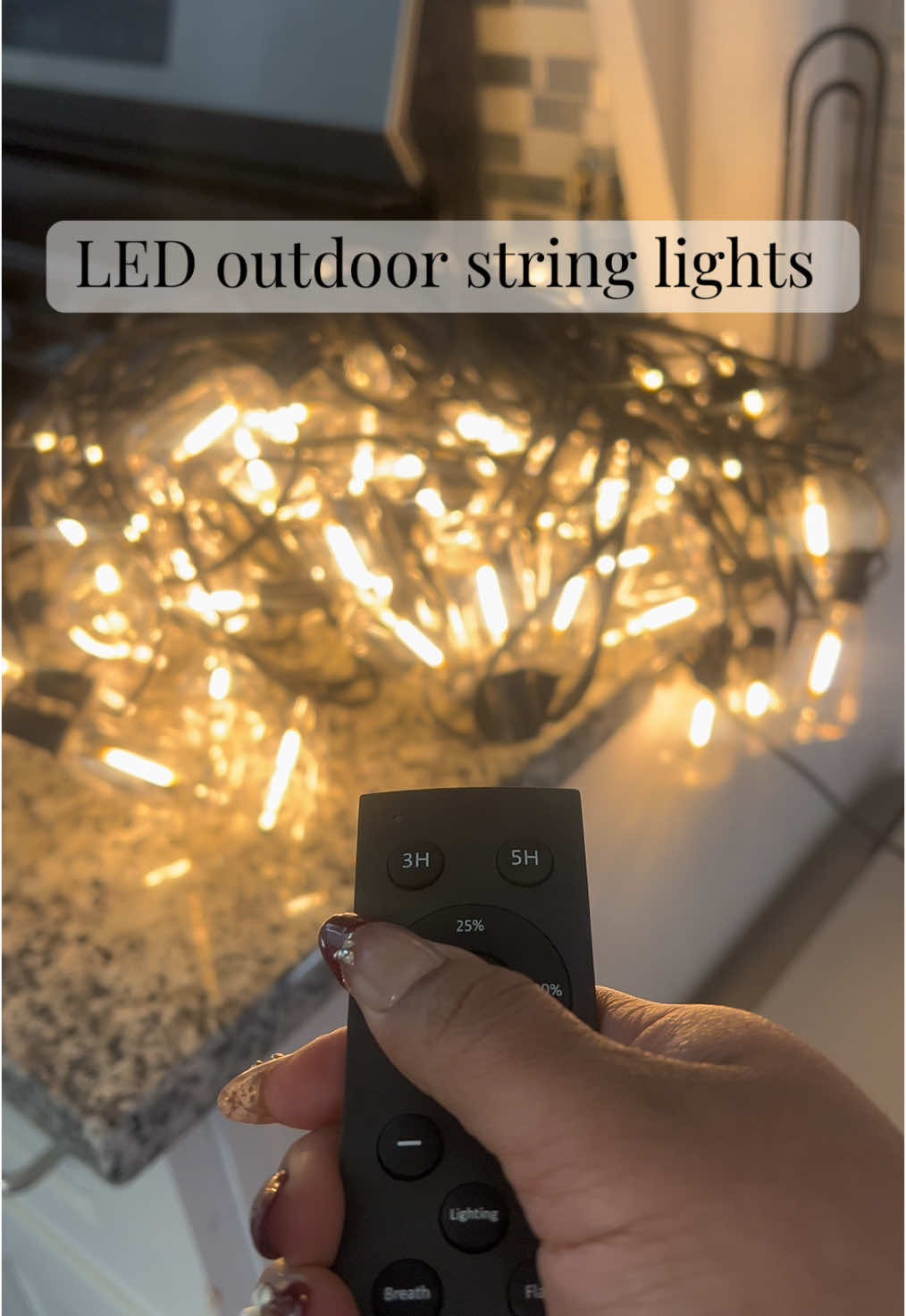 Led strong light for patio , garden, yard, or balcony #newyearnewaura #tiktokshopfinds #foryoupage #tiktokban #newyeardeal #savetiktok #giftideas #stringlights #outdoor #waterproof #jumpstartsale #flashsale 