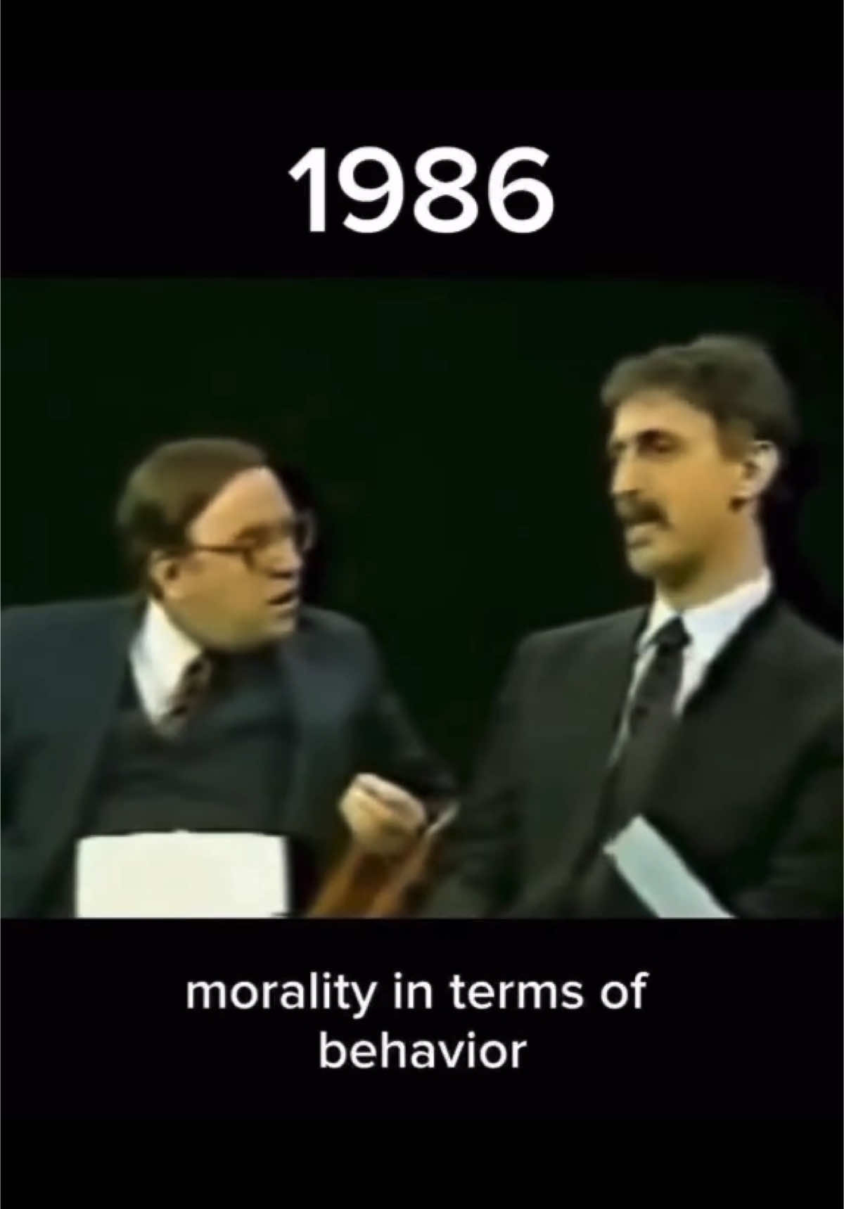What do you think about this interview from 1986 with Frank Zappa - “Morality in terms of behavior, not in terms of theology” - Is he right?  FOLLOW & SHARE! #frankzappa #rare #interview #politics #political #religion #videoclip #rockstarculture #music