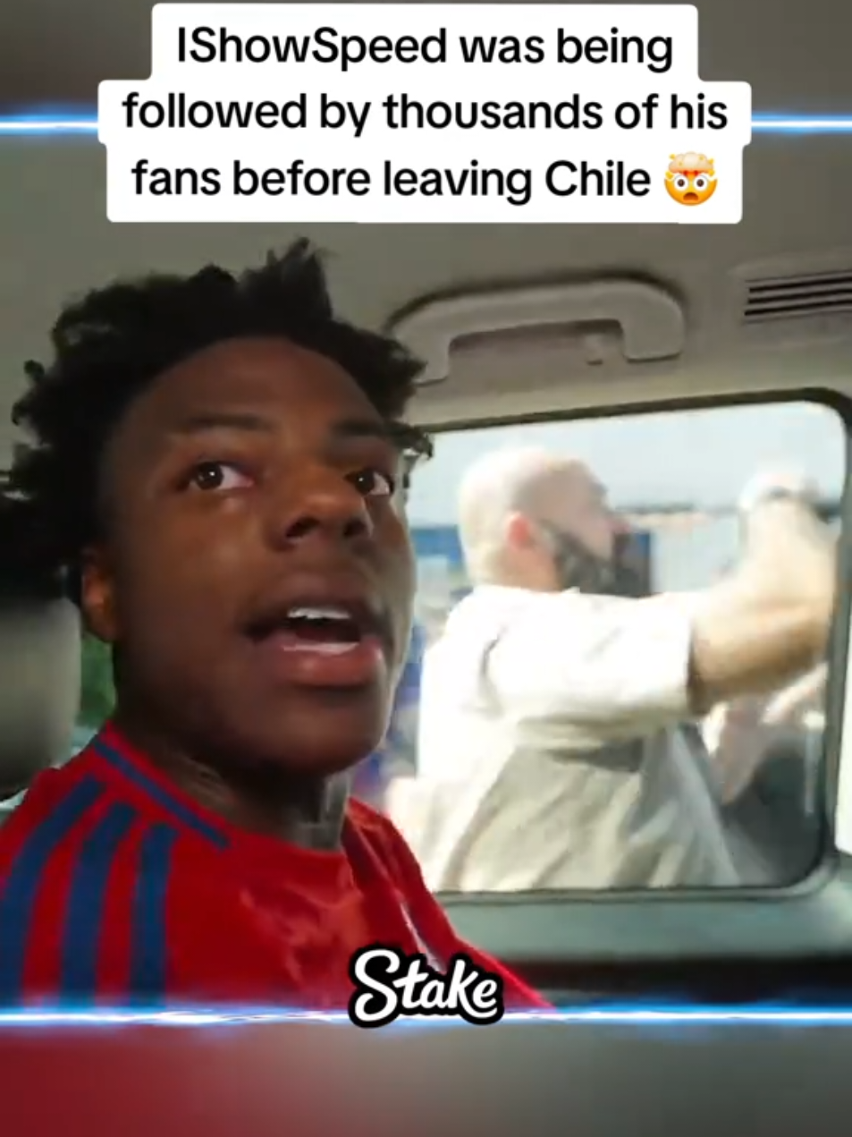 IShowSpeed was being followed by thousands of his fans before leaving Chile 🤯 #ishowspeed #fyp 