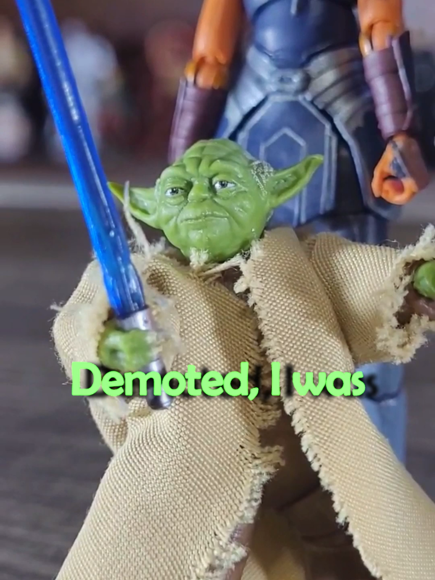 Yoda got Demoted 😫 #starwars #clonewars #actionfigures #anakin #obiwan #ahsoka #yoda 