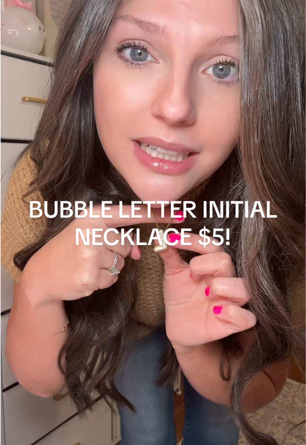 The perfect gift and it’s soo pretty! #necklace #gift #initial #pendant #jewelry #affordable #valentinesdaygift #giftsforher  #mothersdaygift #birthdaygift #creatorsearchinsights 
