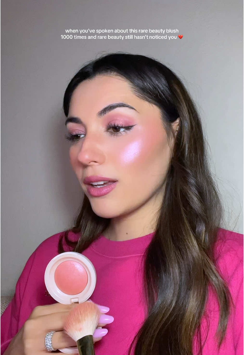 @Rare Beauty you have been called upon @Selena Gomez #rarebeauty #selenagomez #blush #makeuptutorial #glowyskin #glowymakeup 