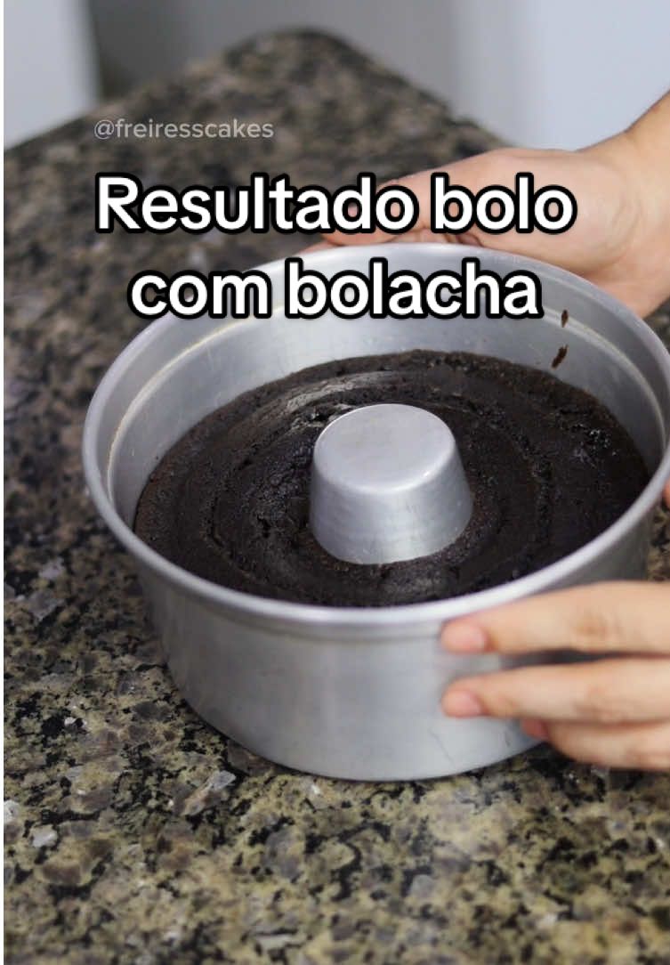 Parte 2 e resultado do bolo feito com bolacha