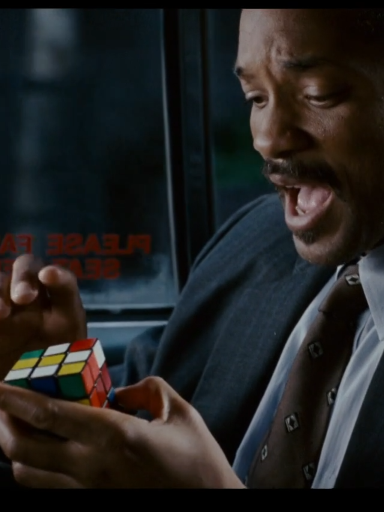 Rubik's Cube - The Pursuit of Happyness (2006) - TM & © #SonyPictures Chris (Will Smith) explains his aptitude for the stockbroker job to Jay Twistle (Brian Howe) while he twists and spins a Rubik's Cube. Click the link in bio to watch the full movie. #thepursuitofhappyness #willsmith #rubikscube #2000smovies #movieclips