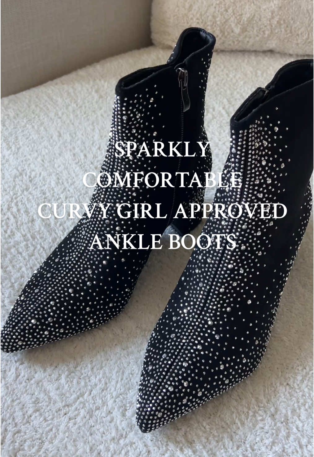 ATTENTION: Sparkly girls- These suede ankle boots are GORGE, COMFORTABLE low block heel, and curvy girl (ankle) approved! @Callista  #rhinestones #sparkly #boots #trendyshoes #trendyboots #shoeunboxing #shoelover #tiktokshopshoes #fashion #fashiontiktok  #NewYearNewAura #TikTokShopJumpstartSale #mademyyear #ttsdelightnow #ttsdelight #creatorsearchinsights