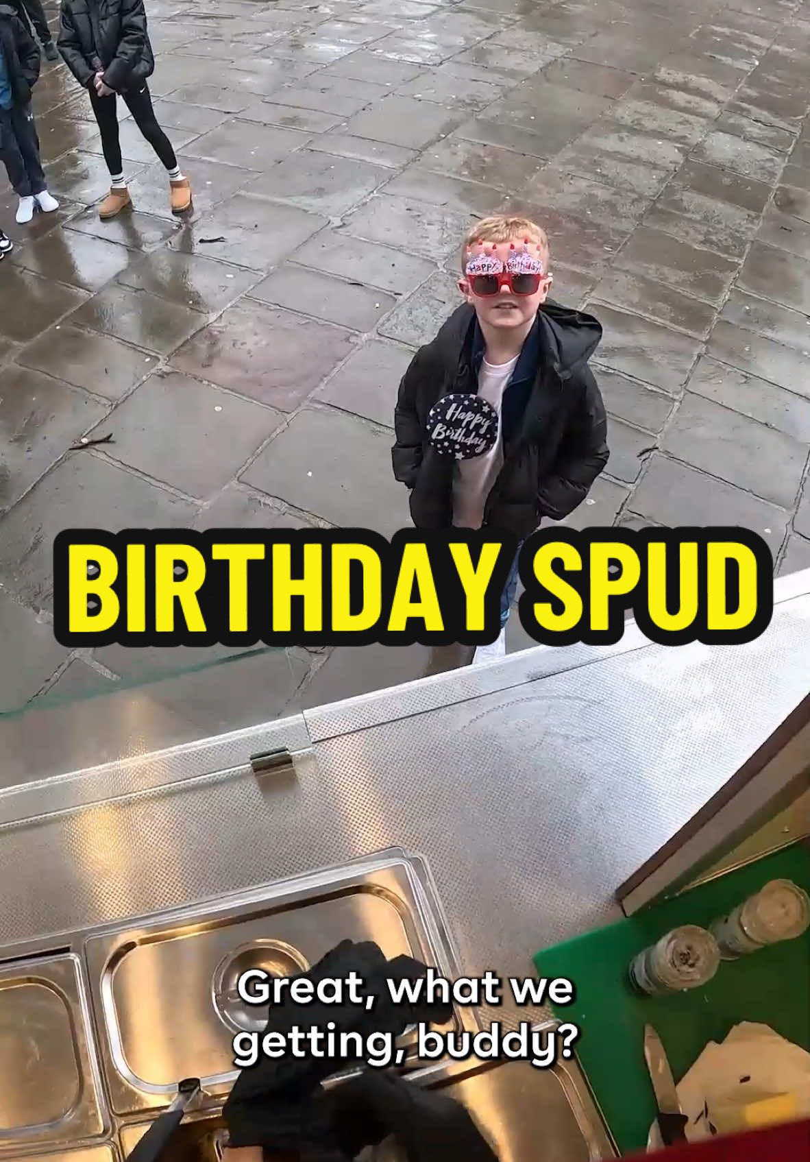 He deserved a FREE spud for his birthday! 🎁 