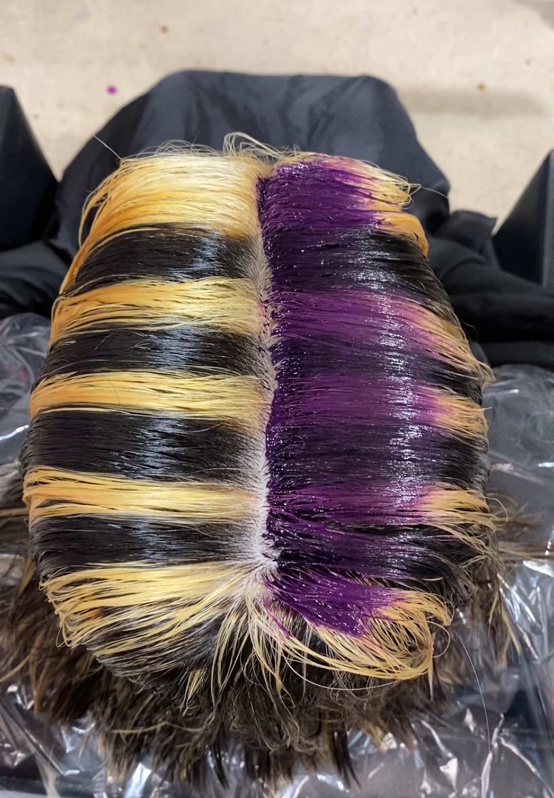 Purple chunkies #chunkyhighlights #purplehair #alternative #althairstylist 