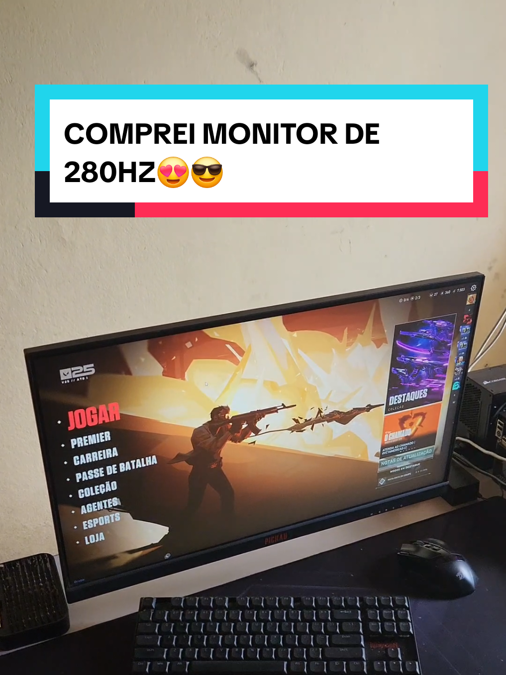 Comprei meu monitor novo de 280hz pra substituir a TV que utilizava como monitor que ja estava me dando dor de cabeça 🤣  #tecnologia #informatica #centaurispro24 #monitor280hz #monitorgamer #monitor 