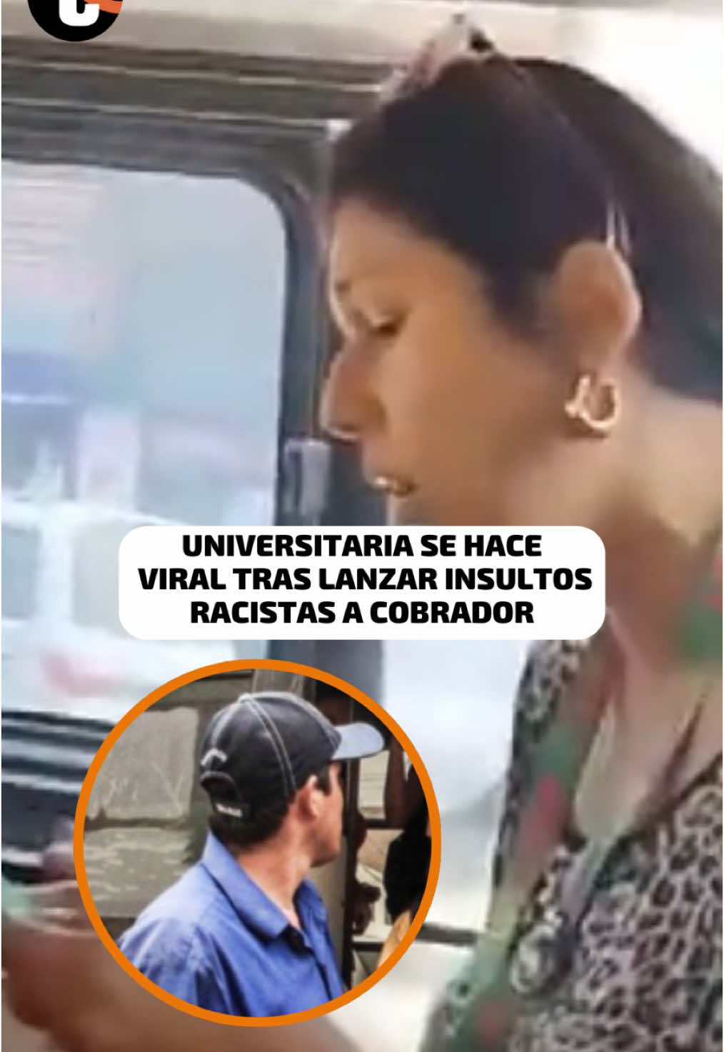 Universitaria se hace viral tras lanzar insultos racistas a cobrador 🥶 #Viral #perú #transportepúblico 