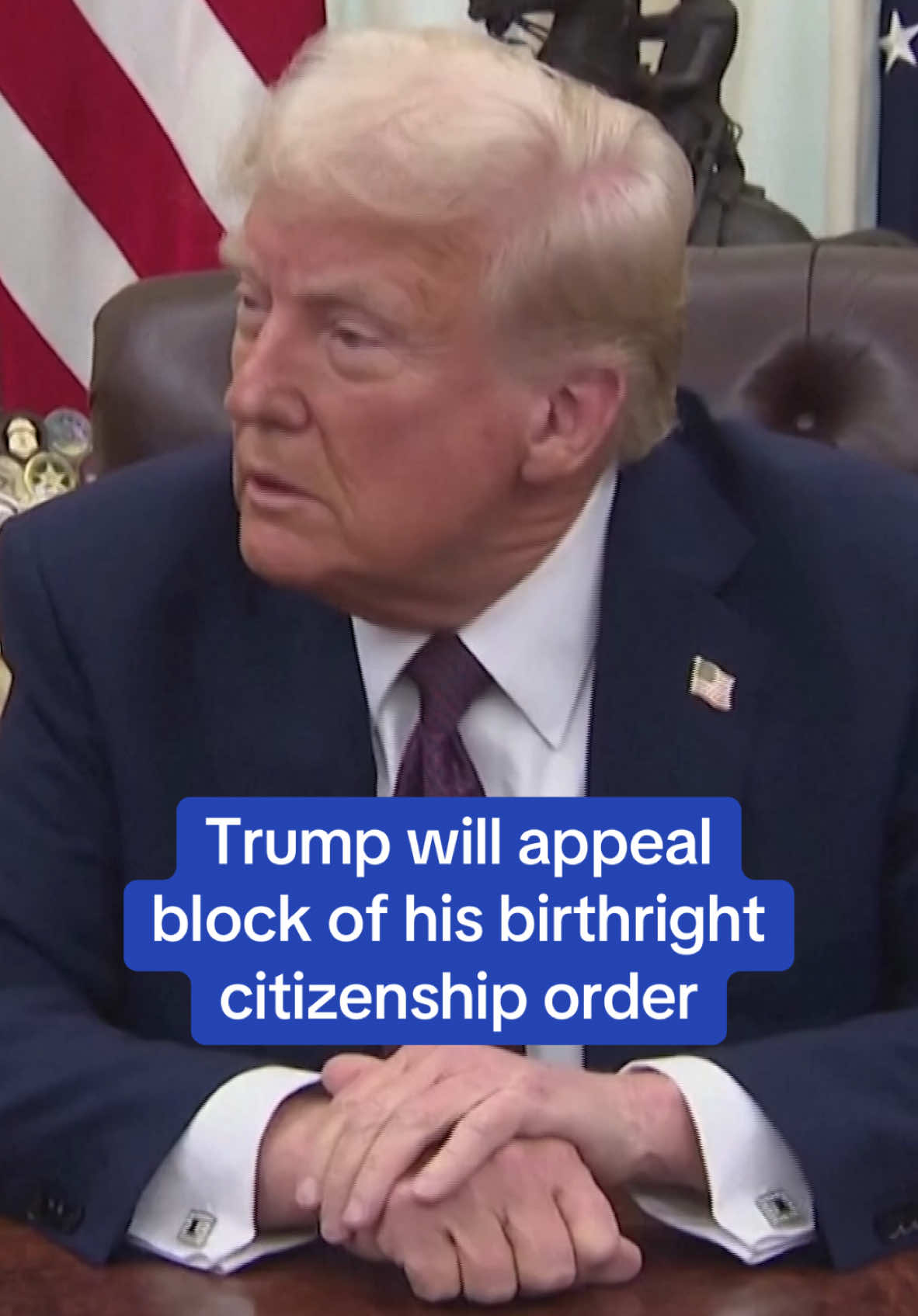 President Trump said he will appeal the decision of a judge who temporarily blocked his birthright citizenship executive order. Trump inked the order on his first day in office, declaring it would apply regardless of the parents´ immigration status. The order came despite a Supreme Court precedent that is more than 100 years old that kept birthright citizenship in place. It was his first executive actions without outside groups and multiple states signing onto the case. ##trump##news##barrontrump##maga##politics##welcometomagaland##magaland#podcast