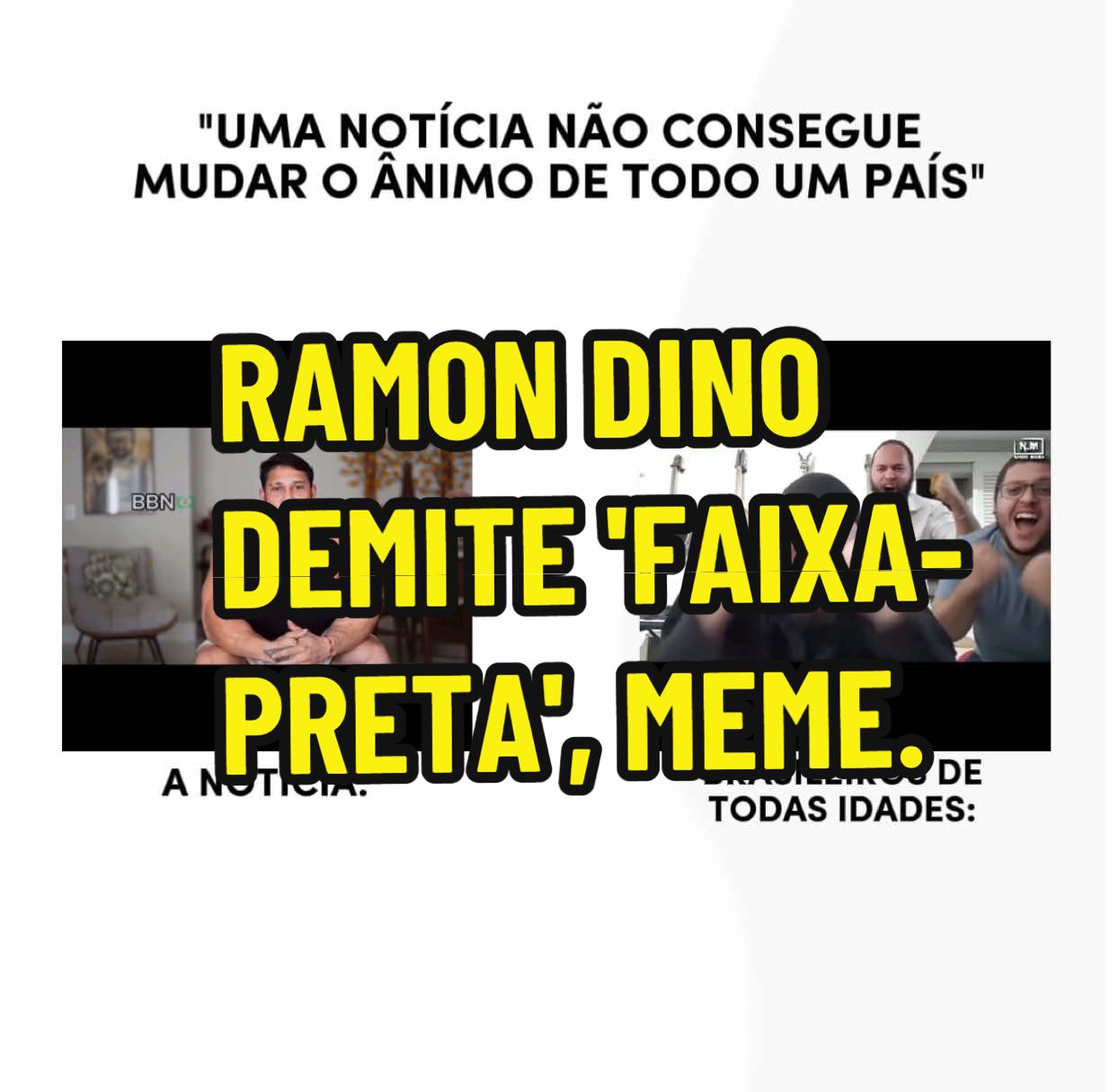 O fisiculturista competidor - Ramon 'Dino' demite seu treinador - Felipe conhecido como 'Faixa-Preta' - e gera novos ânimos aos seus fãs, e notícia vira meme #meme #engraçado #ramondinopro #fisiculturismo #noticias #musculação #GymTok #Fitness #fyp #gymrat 