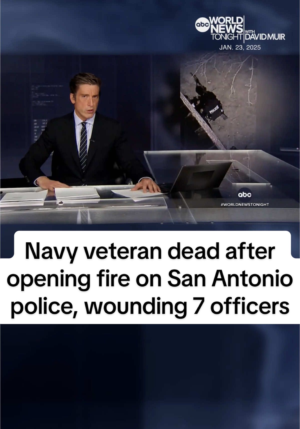 While responding to an attempted suicide call in San Antonio, Texas, seven police officers were shot and wounded during a standoff after a Navy veteran opened fire, authorities say. Mireya Villarreal has more. #policeofficers #shootout #abcnews #texas #sanantonio #abcworldnewstonight 
