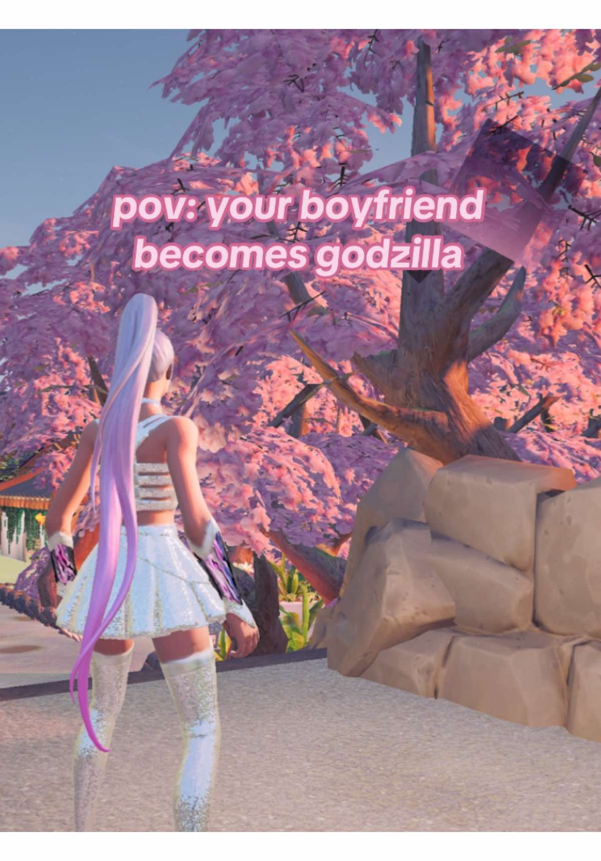 never felt safer walking like that 😭 #fortnite #godzilla #zerobuild #fyp 