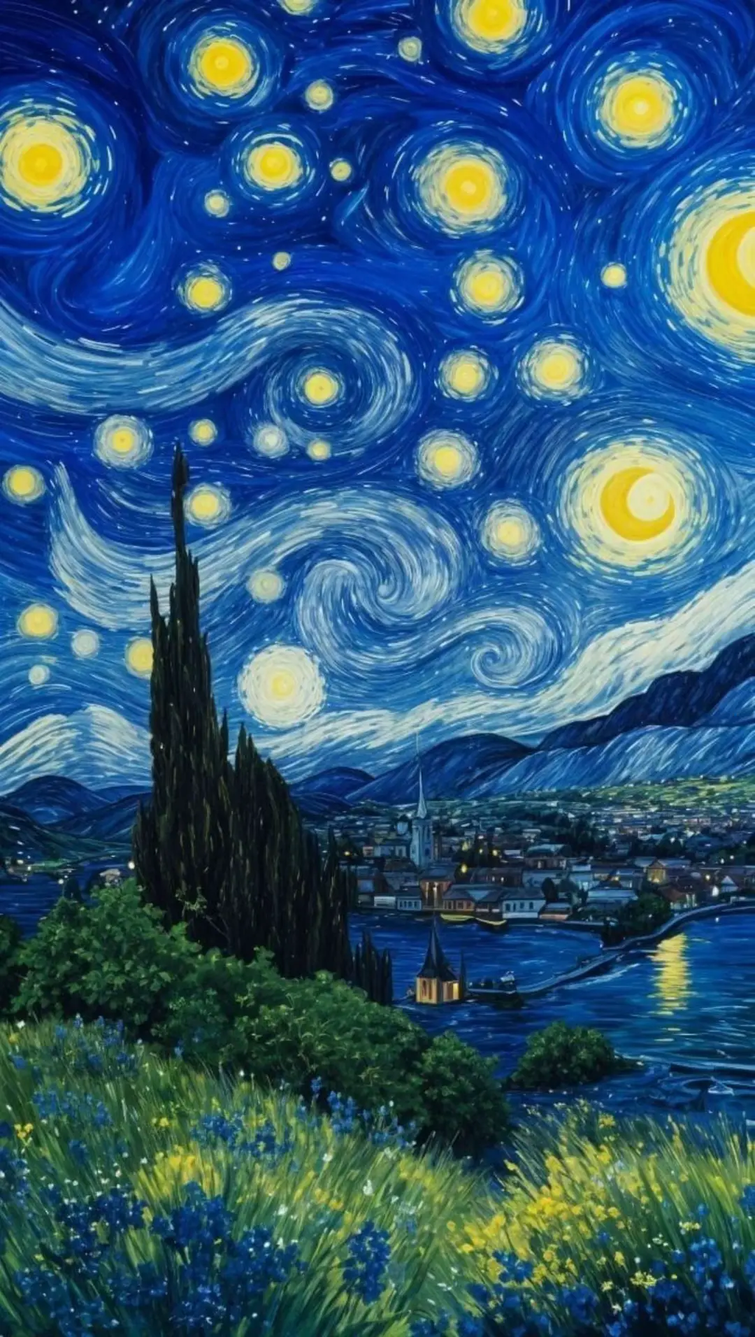 “The Starry Night” é considerada uma das melhores obras de Vincent Van Gogh e um dos quadros mais conhecidos na história da cultura moderna. Inspirado pela vista de sua janela no manicômio Saint-Paul-de-Mausole em Saint-Rémy, no sul da França, onde o artista passou doze meses em 1889-90 buscando alívio para suas doenças mentais, A Noite Estrelada (feito em meados de junho) é um exercício de observação e também um claro afastamento disso, já que supostamente a pintura foi feita de memória. A visão inspiradora ocorreu à noite, mas a pintura, entre centenas de obras que Van Gogh fez naquele ano, foi criada em várias sessões durante o dia, em condições atmosféricas totalmente diferentes. Van Gogh retratou a vista em até 21 versões, uma das quais é “A Noite Estrelada”. Fato interessante: ao contrário da imensa popularidade e beleza do quadro, o próprio Vincent Van Gogh não ficou muito satisfeito com seu trabalho. Em uma de suas cartas a Theo (seu irmão), ele expressou que aquela não era uma das melhores peças de arte feitas por ele.#vangogh #noiteestrelada #arte 