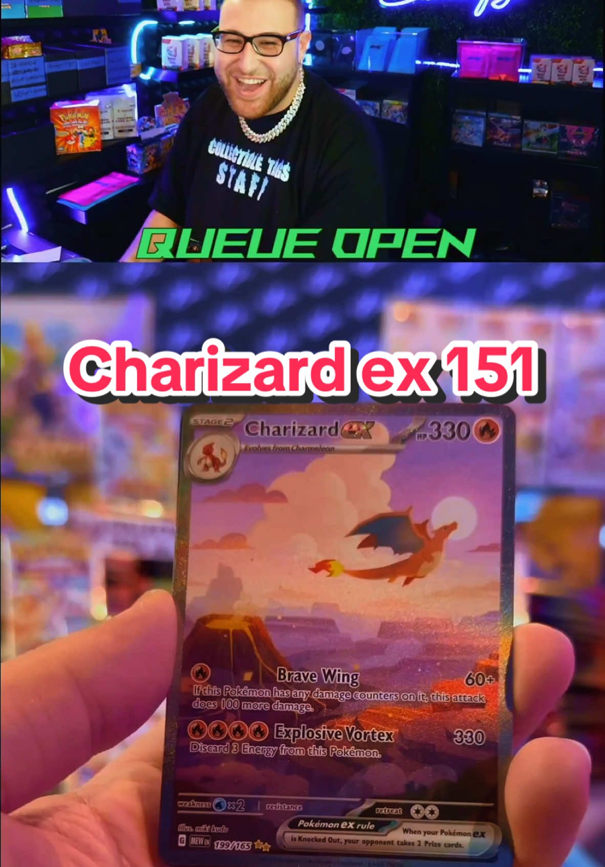 Charizard ex 151 ❤️‍🔥 ive pulled so many 😁🌞 #pokemon #pokemoncards #live #ripandship #ripnship #151 #pokemontiktok #pokemonscarletviolet #pokemoncommunity #charizard #pokemontcg 