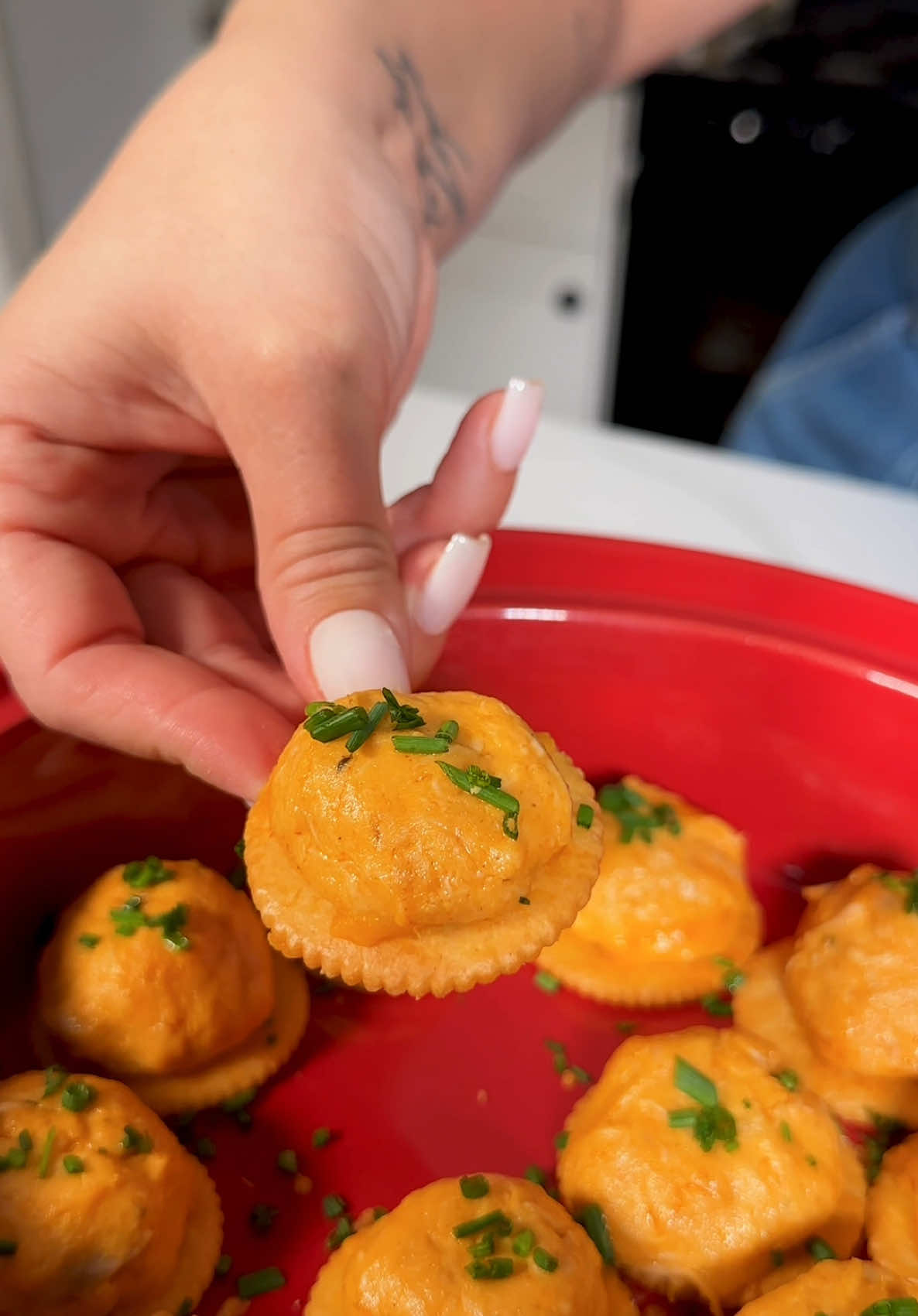 #AD My Buffalo Chicken Dip RITZ Bites are perfect for any game day and so easy to make @RITZ Crackers 