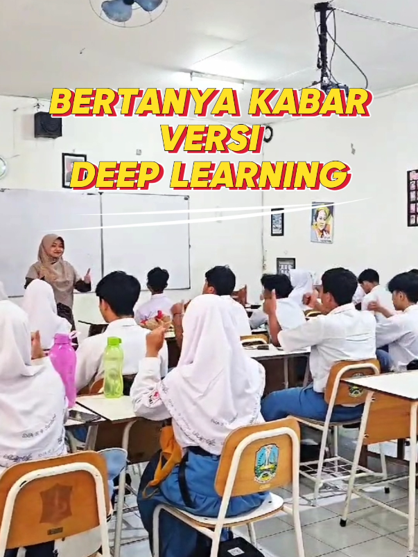 Tanya kabar versi deep learning✨🥰 #deeplearning #teacherlife #icebreaking #pembelajarankreatif #icebreakingseru #icebreakinggame #pembelajaran #kurikulum #merdekabelajar #gurumuda #gurukreatif #anakhebat #gurusma #pendidikan #trendgurumurid #fypage #fyppppppppppppppppppppppp #4upage #sman9surabaya @x-1 smanix 