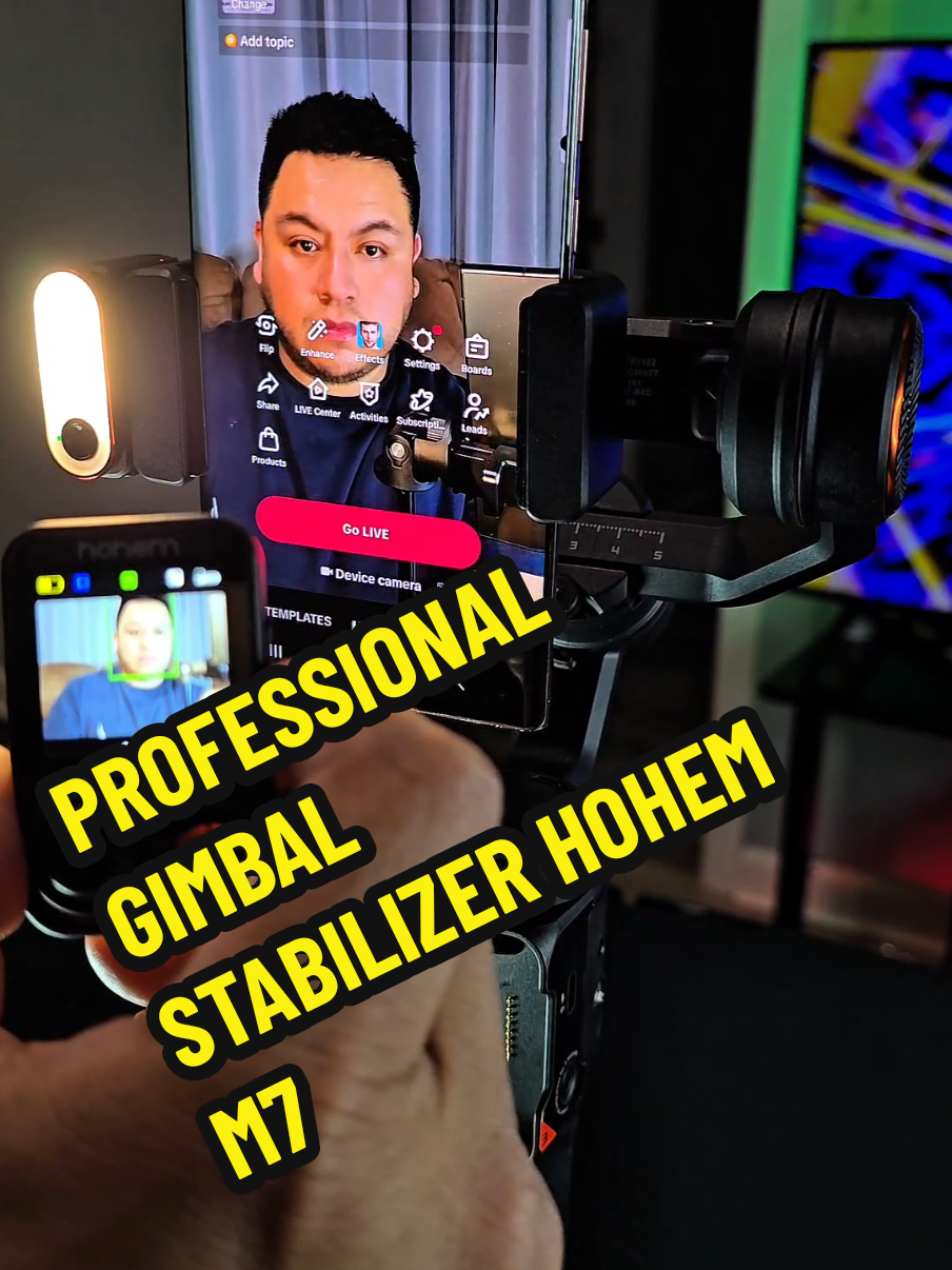 este gimbal Stabilizer es una herramienta Profesional para llevar tu contenido al siguiente nivel! su sensor de inteligencia artificial y pantalla tactil permiten una infinidad de funciones para tus videos. 👌 #Gimbal #toolsforcreators #phonestabilizer #gimbaltiktok #stabilizergimbal #hohemm7 #aitracking #stabilizer #bestgimbal #facetracking 