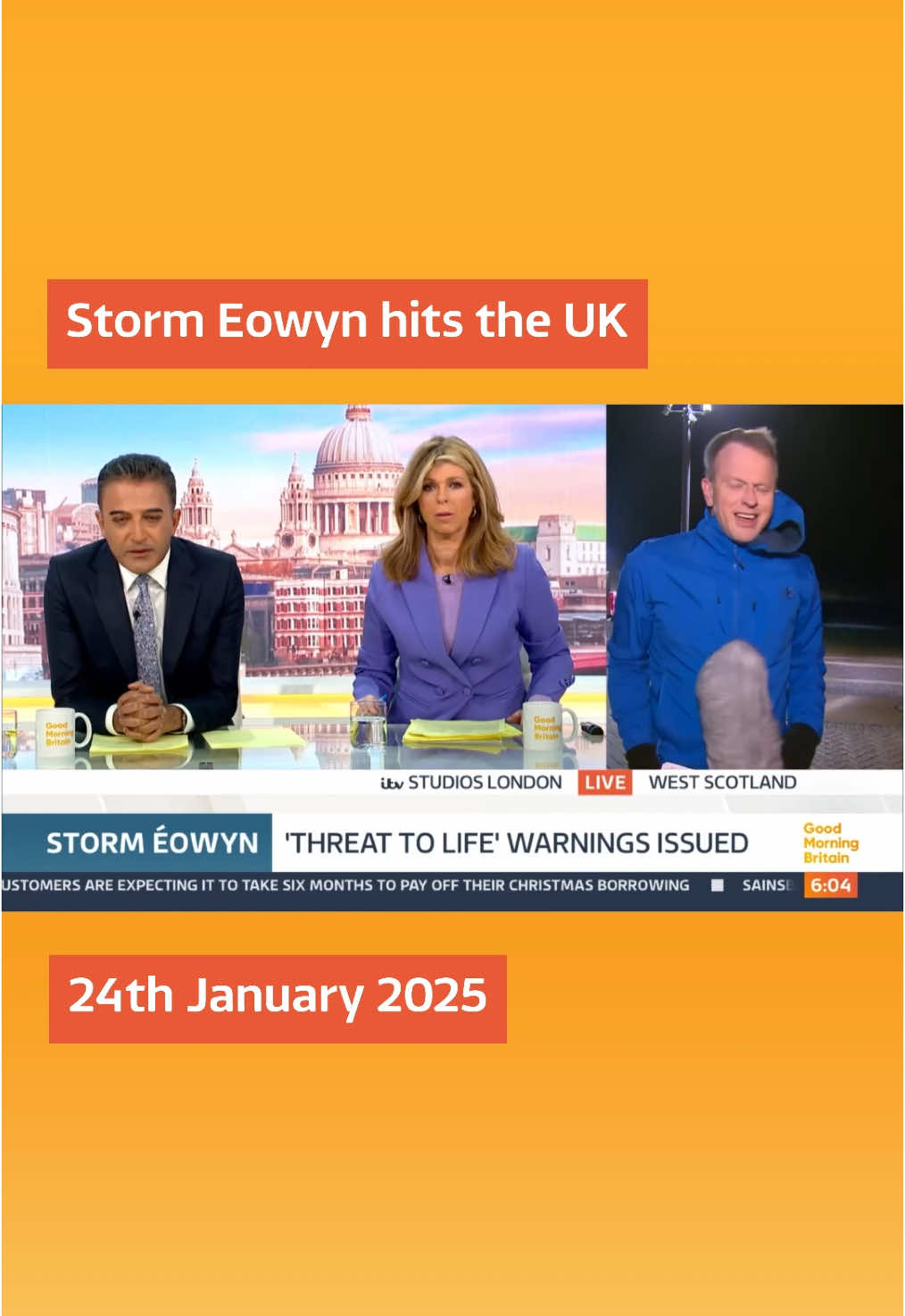 Storm Éowyn is set to bring potentially life-threatening winds to parts of the UK. Thousands of schools are expected to close, rail services and flights suspended, and power cuts expected for several days. 