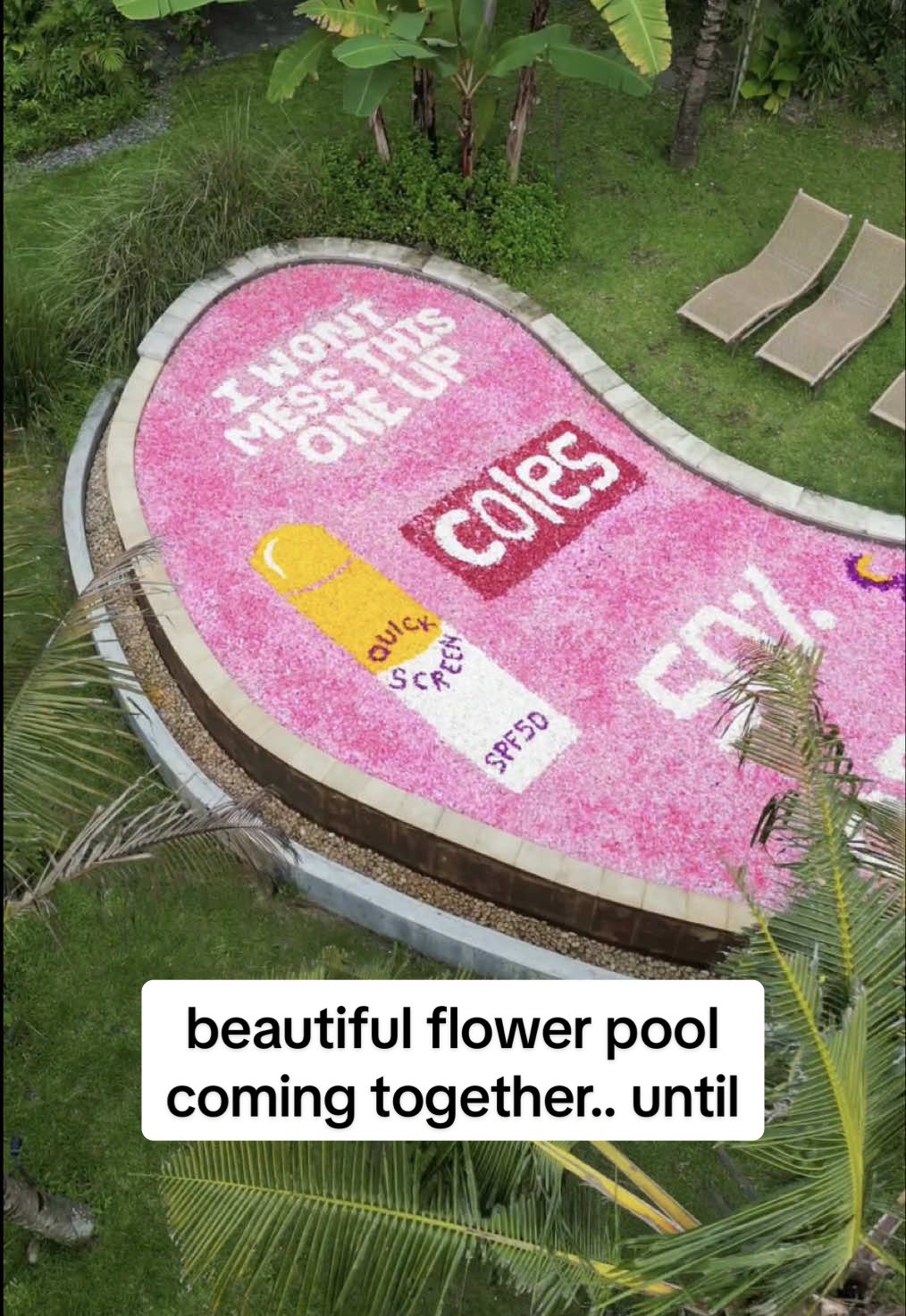 Replying to @🎀 So satisfying watching our viral flower pool come together (before Tash fell in 🥲) Our massive @colessupermarkets Back To School 50% off sale ends in less that 4 days 😱 Remember our entire skincare & beauty range is half price 🛒💰 So pop in to your local Coles over the weekend & grab your goodies before those sale tags come down ✨ #fail #failvideos #prankgonewrong #flowerpool #beauty #beautycommunity #payback #funny #meme #australiansmallbusiness #shoplocal #funnyvideos #flowerpool #sale #halfprice