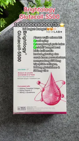 buat kalian yg punya garis halus, kulit kering, kulit kusam wajib banget cobain Glutacoll-5500 ini🫵🏻😍😘@Newlab #stopngutangcollagen #foreveryoung #newlab #newlabcollagen #glutacoll5500 #rekomendasicollagen 