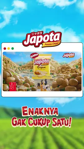 Ini dia varian baru Japota, Japota Original! 🥔✨  Keripik kentang dari 100% kentang asli berkualitas yang dipotong tipis dan krenyes bikin member JKT48 ga bisa berhenti 🤤  Yuk cobain Japota Original, biar samaan sama member JKT48 ☺️ #Japota #EnaknyaGakCukupSatu 