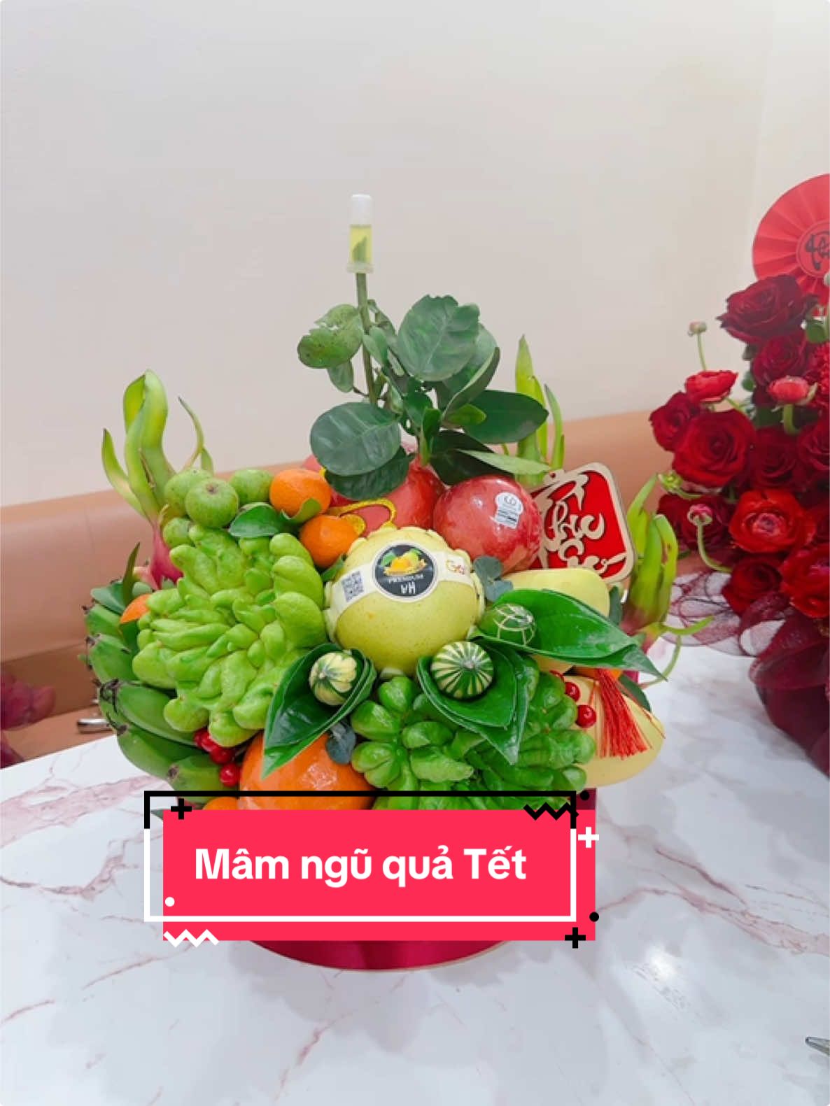 Mâm ngũ quả Tết #xuhuong #giotraicay #traicaynhapkhau #giotraicaydephanoi #xuhuong 