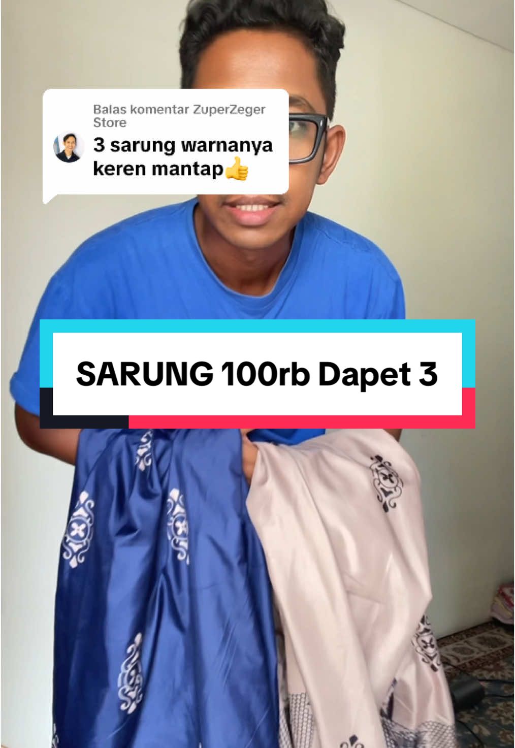 Membalas @ZuperZeger Store mantap memang warnanya banyak sarung 100ribu dapet 3 ini #sarung #sarung100dapet3 #salenow #WIBGAJIANSALE #Paydaysale #diskonspesial #cuantanpabatas #ramadhanekstraseru 