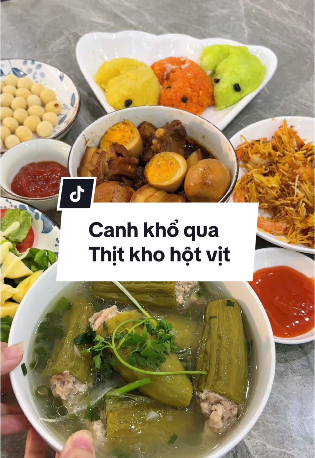 Mâm cơm Tết miền Nam có canh khổ qua, thịt kho hột vịt ạ #xuhuongtiktok #ancungtiktok #LearnOnTikTok #vanmonngonbungvi #VanMonBungViTetTyVanVui 