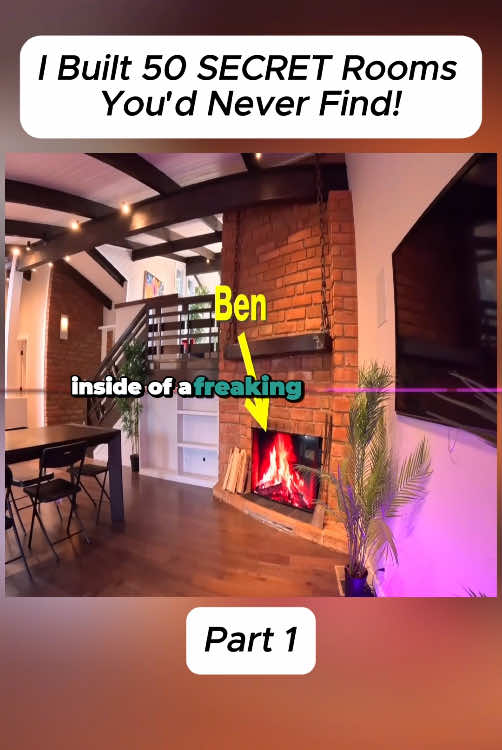 I Built 50 SECRET Rooms You'd Never Find! 1#benazelart #secret #rooms #ben 