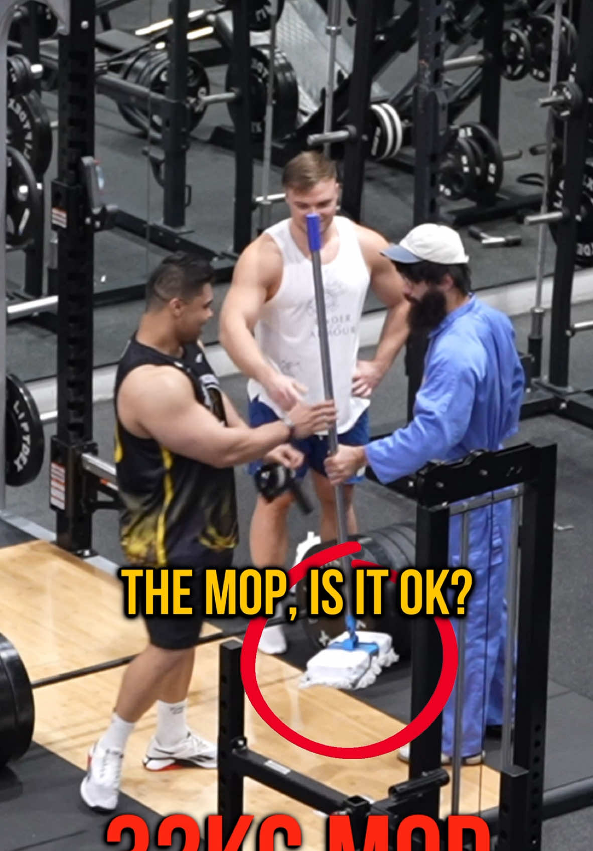 Pls hold the Mop #anatoly #gym #prank 