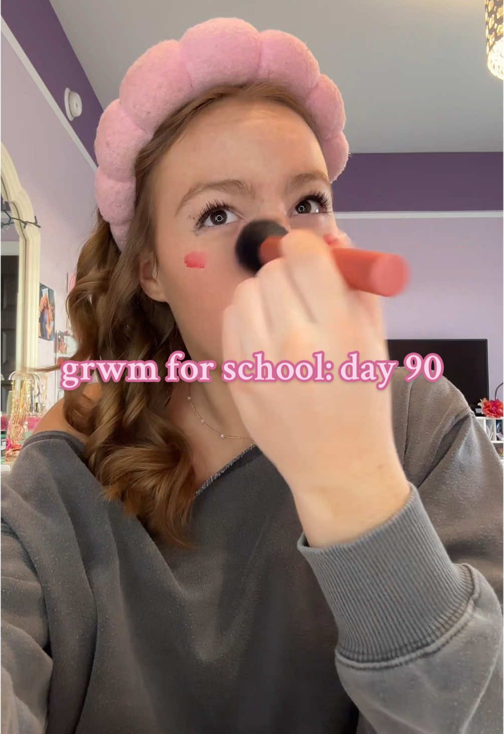 leaving school early>> freshman year: day 90!! 💗🥥❄️🛍️ #grwmaddymae #grwm #fypage #fypシ゚viral #skincare #makeup #grwmskincare #grwmmakeup #morninggrwm #morningvlog #grwmroutine #grwmacc #makeuptok #makeuptiktok #winter #grwmforschool #schoolmorning #alani #OOTD #hair 