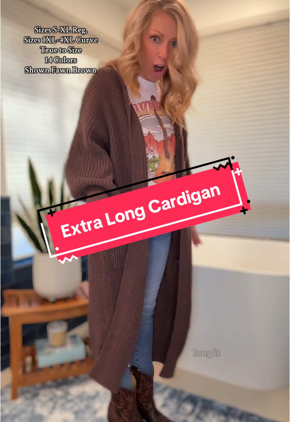 This extra long cardigan is a 10/10! #creatorsearchinsights #cardigan #longcardigan #cardiganoutfit #sweater #longsweater 