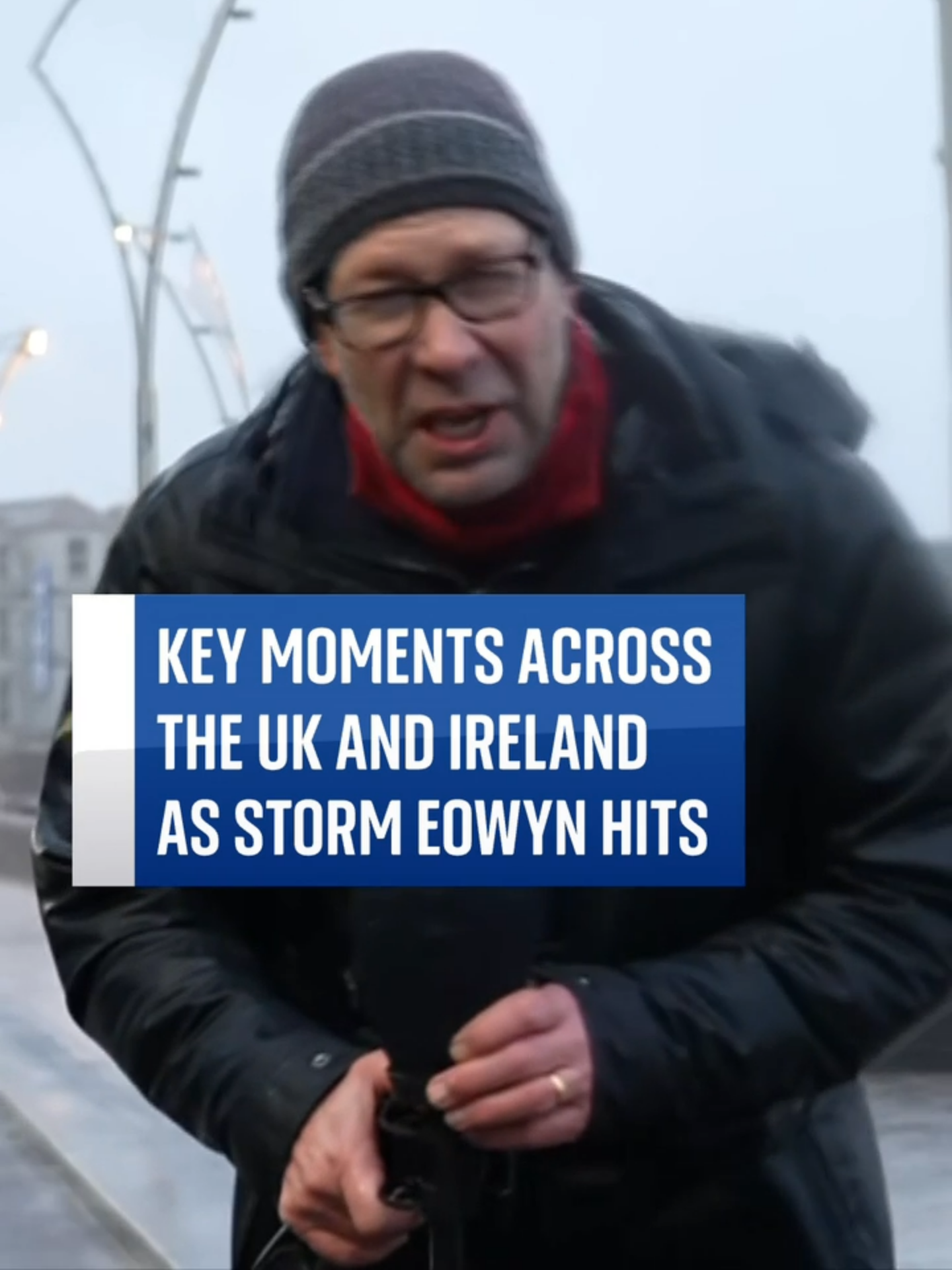 Storm Eowyn hit parts of the UK and Ireland with fury today - bringing record-breaking wind speeds, widespread power outages and huge travel disruption 🔗 Tap link in bio for live updates #Weather #UKWeather #Storm #StormEowyn #NorthernIreland #Scotland #England #UK #SkyNews