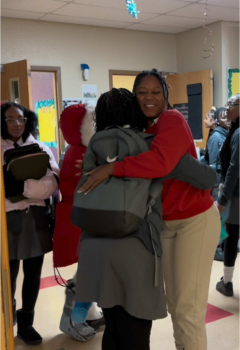 A Ms. Moore Hug is a silent way of saying “you matter to me!” #hug #missedyou #fyppppppppppppppppppppppp #welcomeback #teachersoftiktok #blackgirlmagic #youmatter 