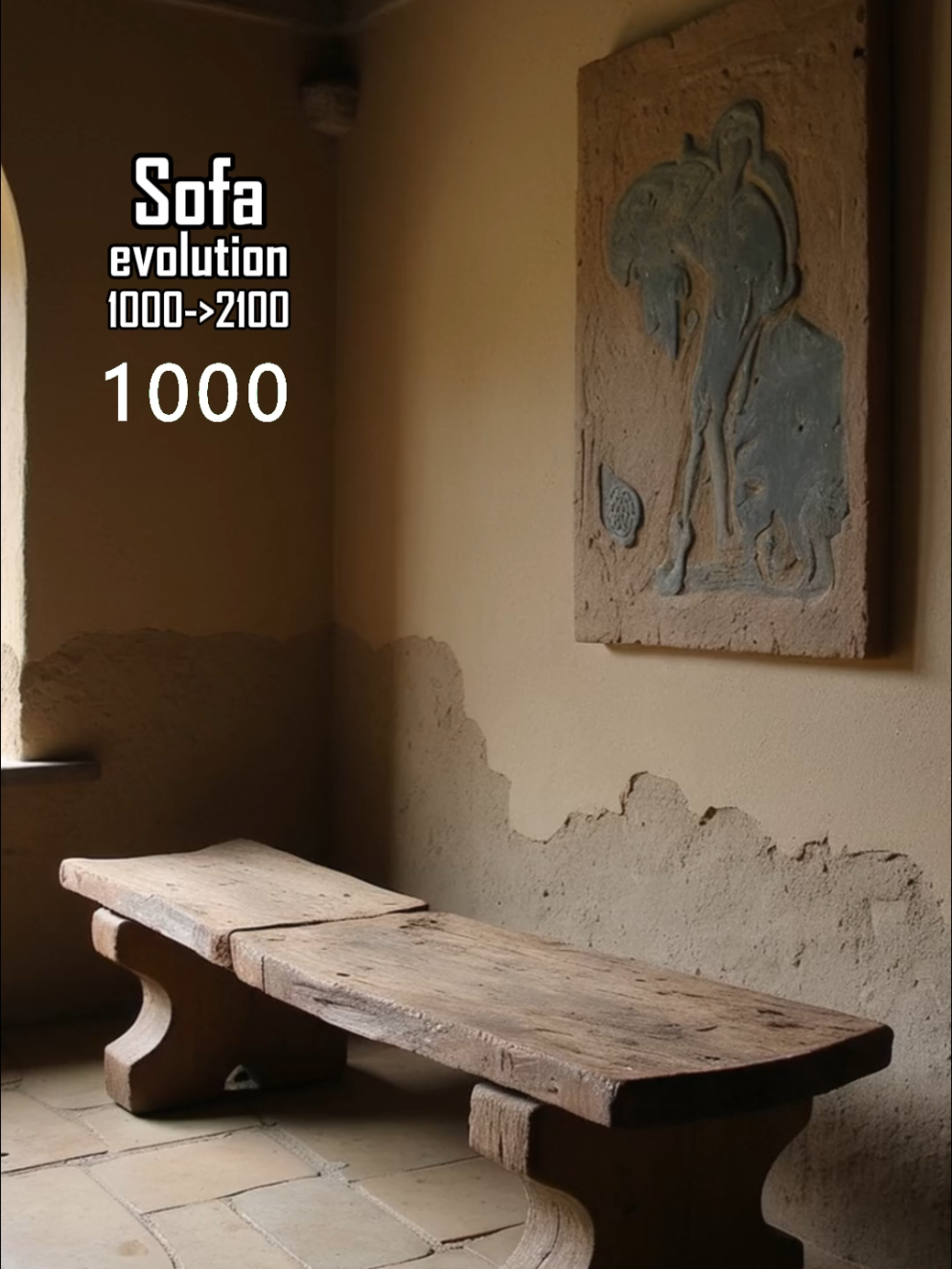 The evolution of the sofa from 1000 to 2100 #evolution #timelapse #trend #fyp #sofa 