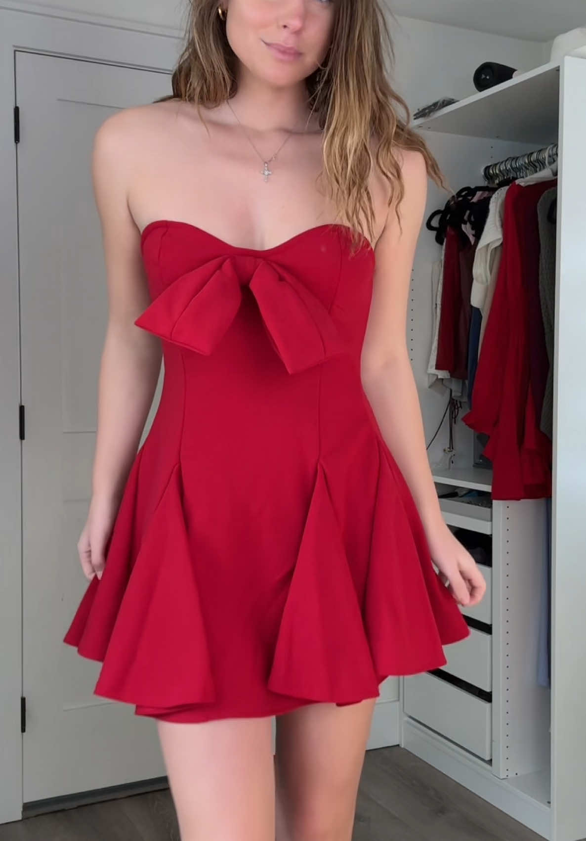 this dress>> for Valentine’s Day #TikTokShopJumpstartSale #lovelanguage #Loveatfirstfind #bowdress 