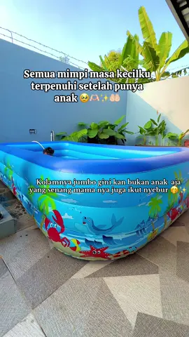 Seru banget kalo punya ini ajak anak se rt muat #kolamrenang #kolam #kolamjumbo #kolamrenang 