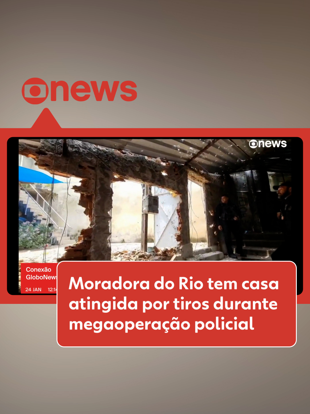 Violência urbana - Moradores do Complexo do Alemão contam que tiveram as casas destruídas por dezenas de tiros nos confrontos entre as forças de segurança do Rio de Janeiro e criminosos. Uma megaoperação acontece nesta sexta-feira e há registros de intensos tiroteios desde a madrugada. A mulher, que vive no Alemão há mais de 50 anos, conta que as portas, o portão, as janelas e as paredes da sala ficaram cravadas de bala. Um dos tiros atingiu a tela da televisão. A moradora trabalha como costureira e não sabe como vai reparar os danos. Durante a ação, um homem foi atingido por um uma bala perdida perto do BRT da Penha e morreu. O jardineiro Carlos André Vasconcellos dos Santos tinha 36 anos e estava tomando café quando foi ferido. Leia mais no #g1 #riodejaneiro #operação #alemão #tiktoknotícias