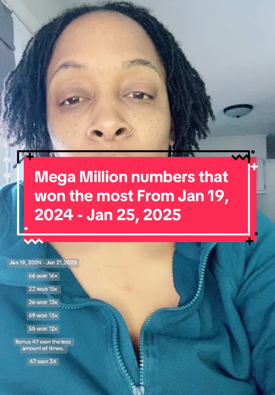 Mega Millions numbers that won the most from Jan 19, 2024 to Jan 21, 2025