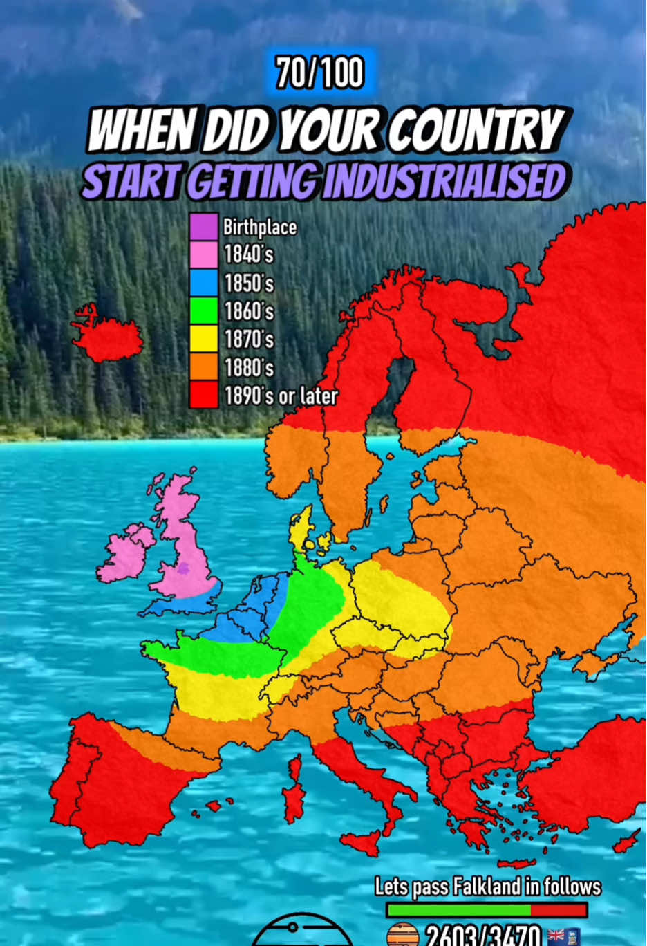 When did your country start getting industrialized? Edicational purposes #CapCut #fyp #industrial #mapping #maps #time 