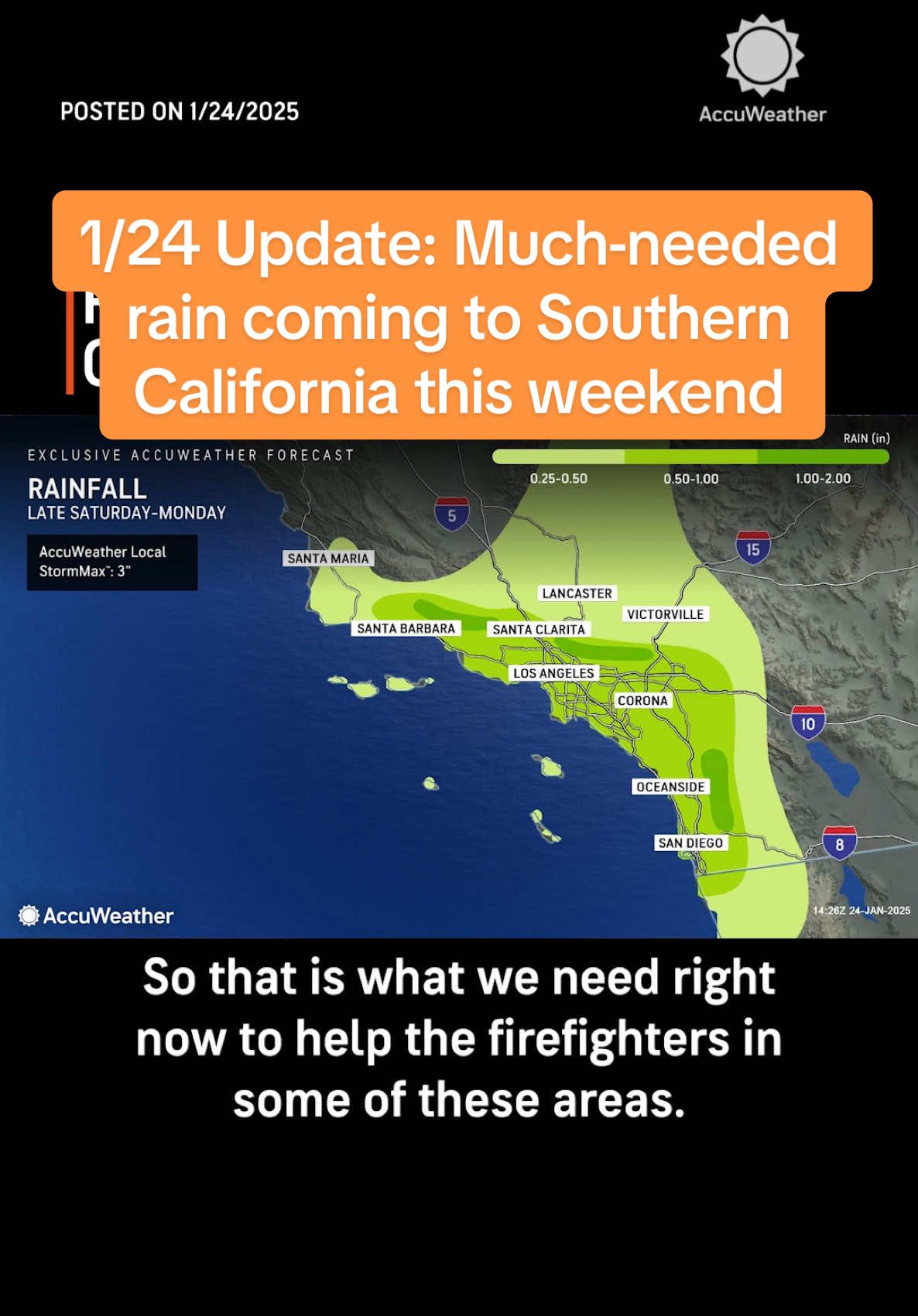 A storm packing much-needed rain and mountain snow is coming to Southern California this weekend to help ease wildfire concerns. AccuWeather's Bernie Rayno and Jon Porter break down how much rain is expected in Los Angeles.  #losangeles #la #socal #southerncalifornia #socallife #rain #wildfire #weather #forecast #accuweather 