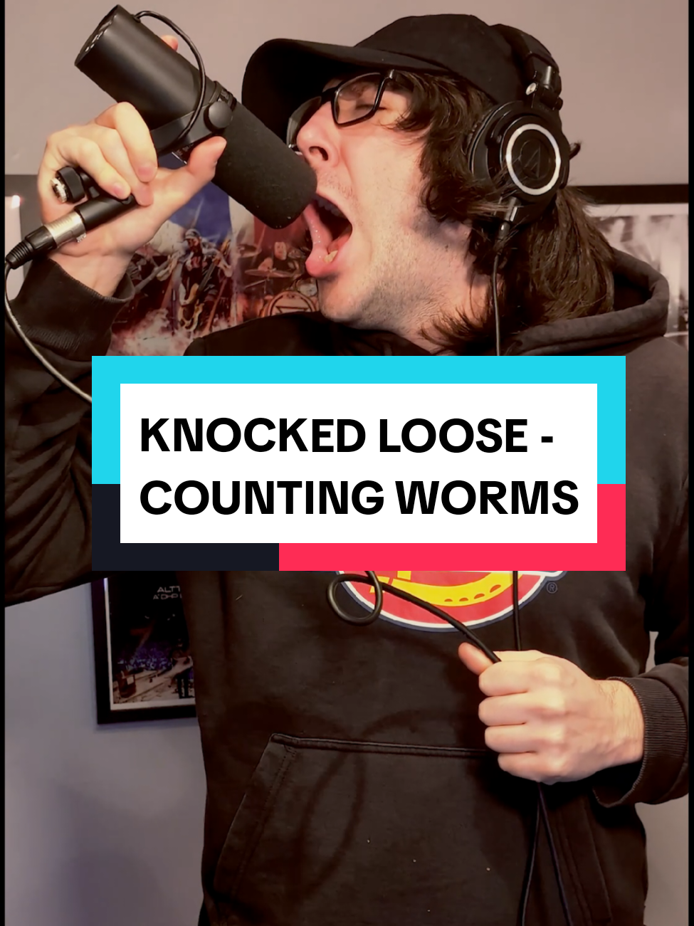 Knocked Loose - Counting Worms (live one take) what the dog doin? #knockedloose #countingworms #laughtracks #vocals #fyp #vocalcover #bryangarris @Knocked Loose 