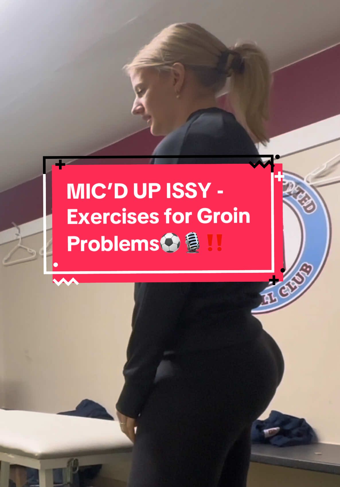 🎙️MIC’D UP ISSY🎙️ - EXERCISES FOR GROIN INJURY‼️ #issy #football #injury #sportsrehab #Soccer #micdup 