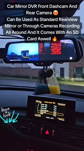 1080p Car DVR Rearview Mirror Dash camera and Rear Camera ,SD Card , Screen Touch Rear View Dash And Rear Camera. #dashcamera #cardvr #rearviewcamera #carcamera #spotlightfinds #tiktokbacktoschool 